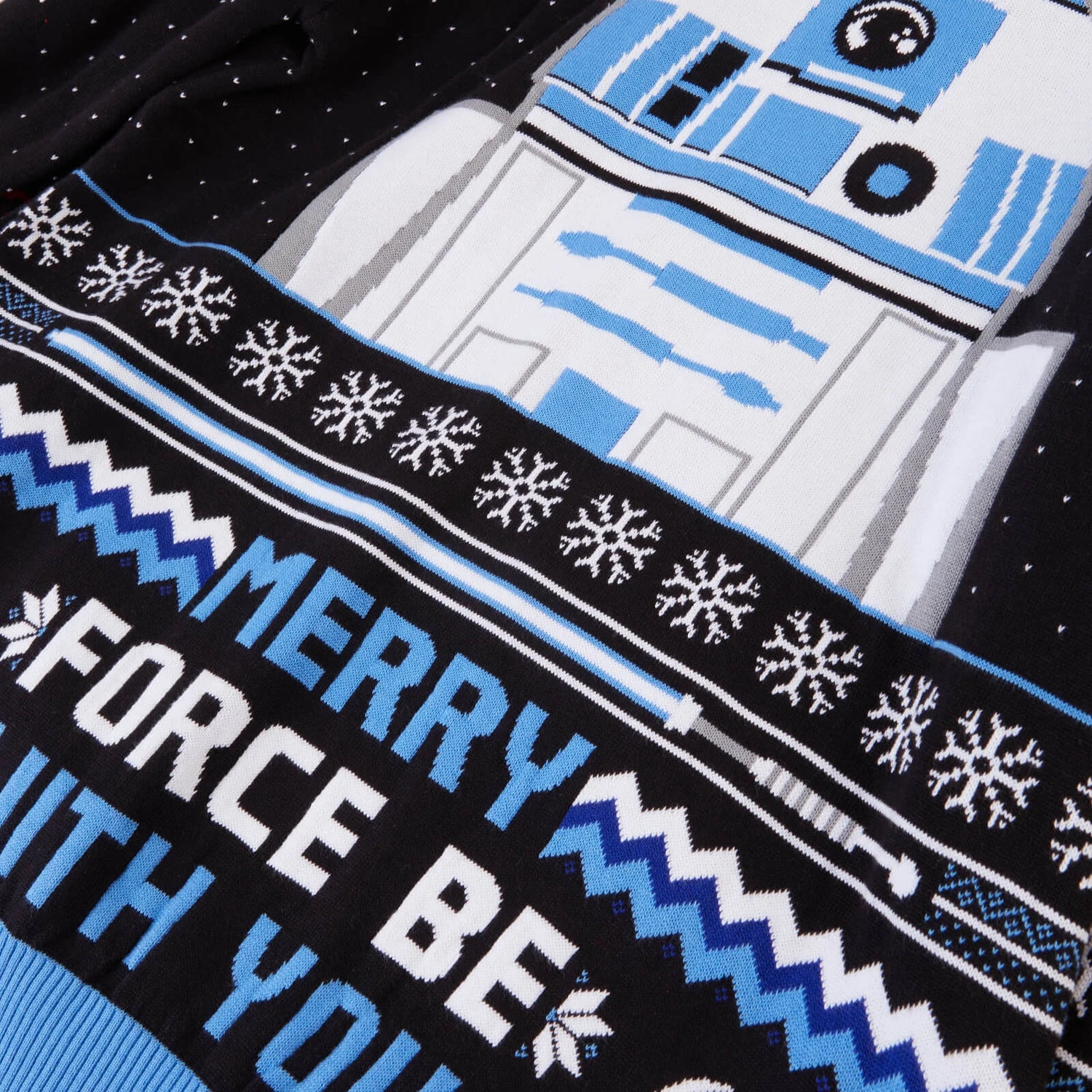 Merry Force Be With You Christmas Knitted Jumper Black 5 Merry Force Be With You Christmas Knitted Jumper Black - Image 3