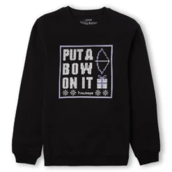 Marvel Put A Bow On It Unisex Christmas Jumper - Black