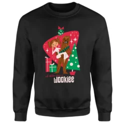 Star Wars Rather Kiss A Wookie Christmas Jumper - Black