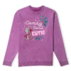 Disney Candy Cane Cutie Christmas Jumper - Purple Acid Wash