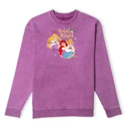 Disney Royal And Bright Christmas Jumper - Purple Acid Wash