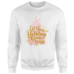 Disney Holiday Sparkle Bright Christmas Jumper - White