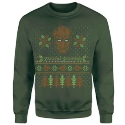 Marvel Season's Grootings Christmas Jumper - Green