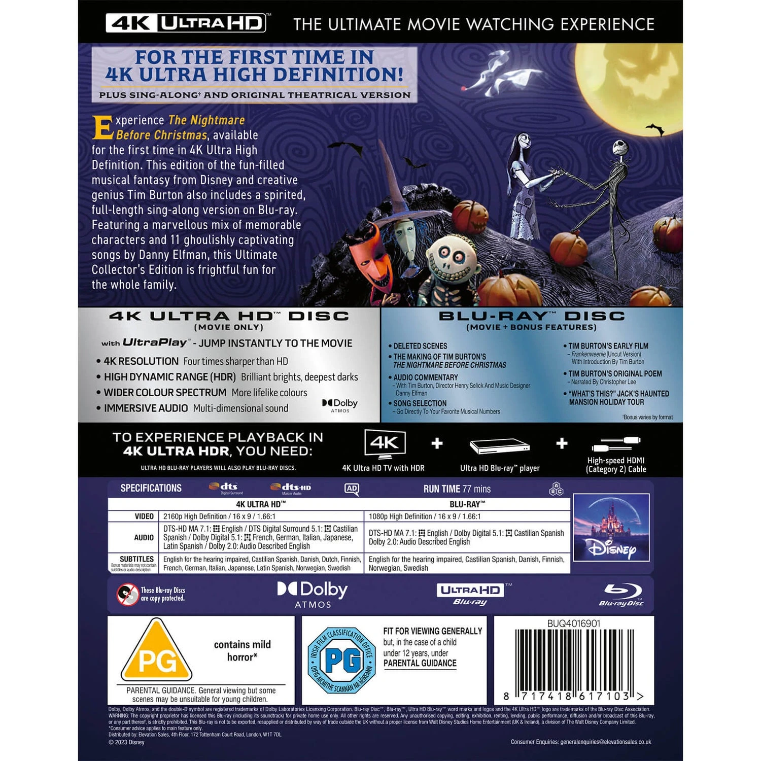 Disney's The Nightmare Before Christmas 4K Ultra HD 5 Disney's The Nightmare Before Christmas 4K Ultra HD - Image 3